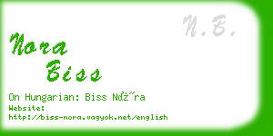 nora biss business card